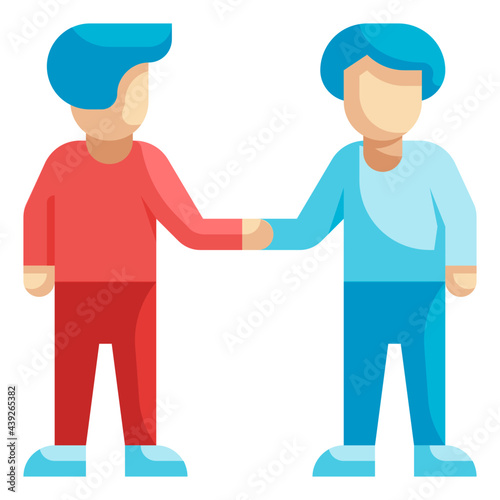 partnership flat icon