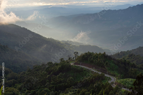 landscape with fog