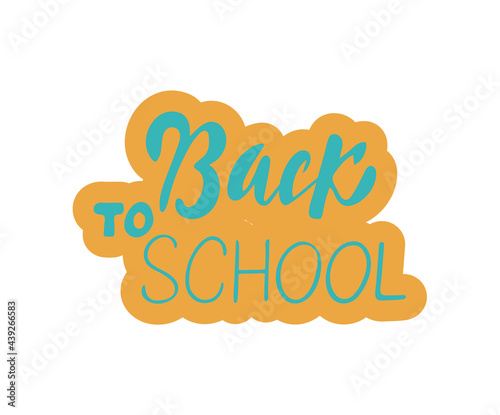 Back to school creative banner with pencils and leaves - sketch on the blackboard  vector illustration.