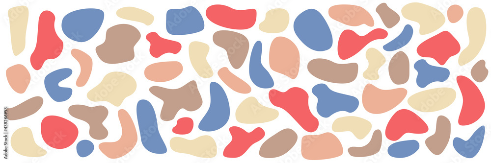 custom made wallpaper toronto digitalliquid blotch shape vector elements. modern abstract graphic elements colour illusration
