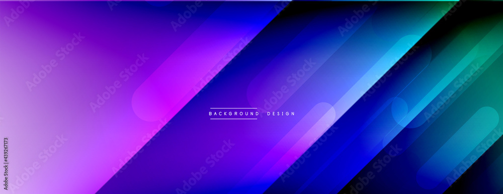 Dynamic lines abstract background. 3D shadow effects and fluid gradients. Modern overlapping forms