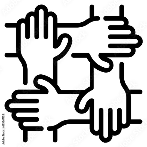 team outline icon