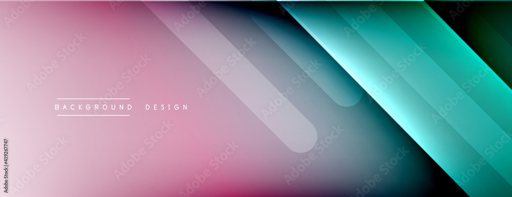 Fototapeta premium Dynamic lines abstract background. 3D shadow effects and fluid gradients. Modern overlapping forms