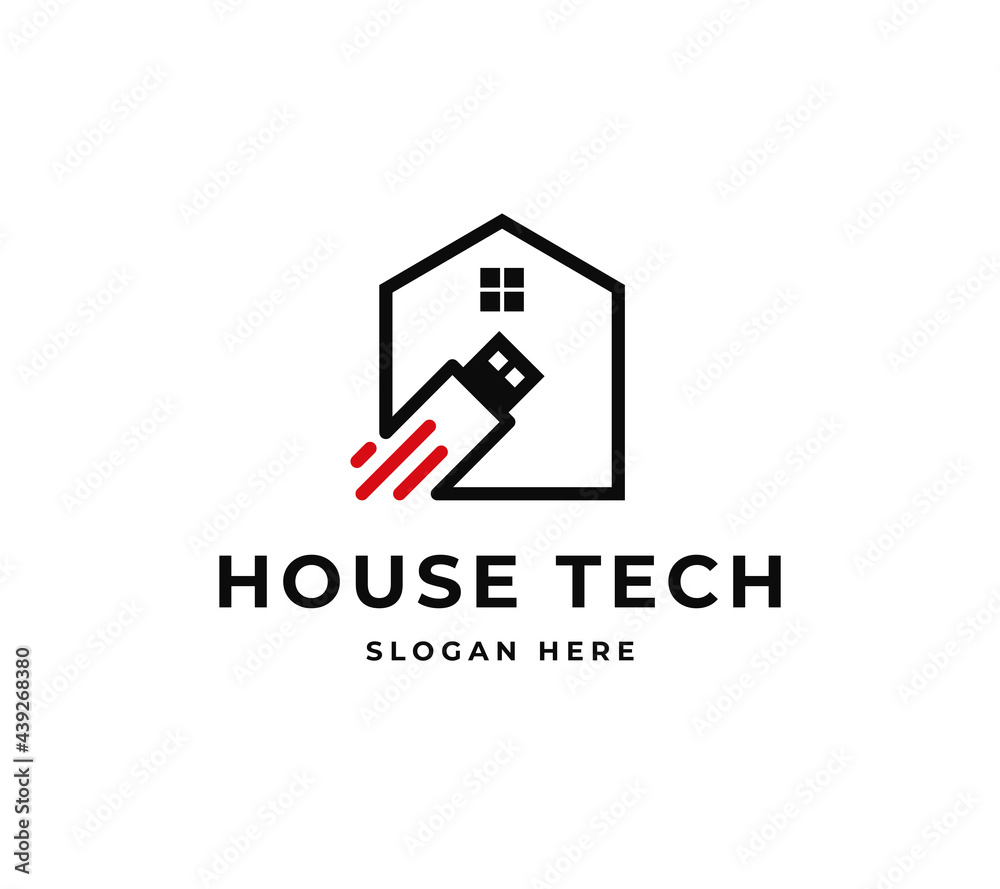 House usb Flash Drive Vector Logo Design. Minimalist Portable Safety Technology Data House usb Flash Drive Vector Logo Design. Minimalist Portable Safety Technology Data