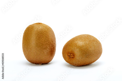 Kiwi fruit on a white background                                