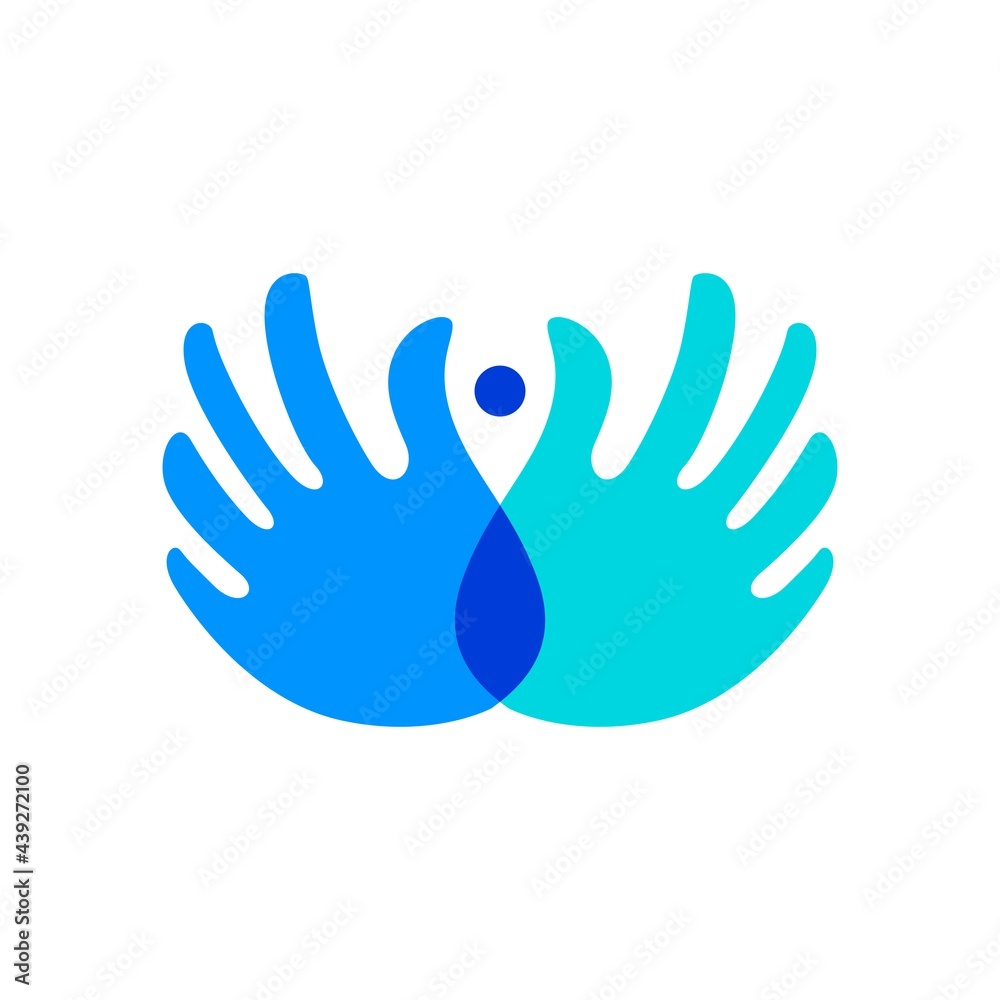 hand wing human overlapping overlay logo vector icon illustration hand wing human overlapping overlay logo vector icon illustration