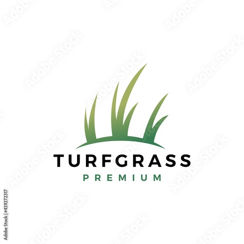 turf grass logo vector icon illustration