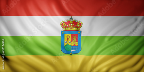 3d La Rioja region flag