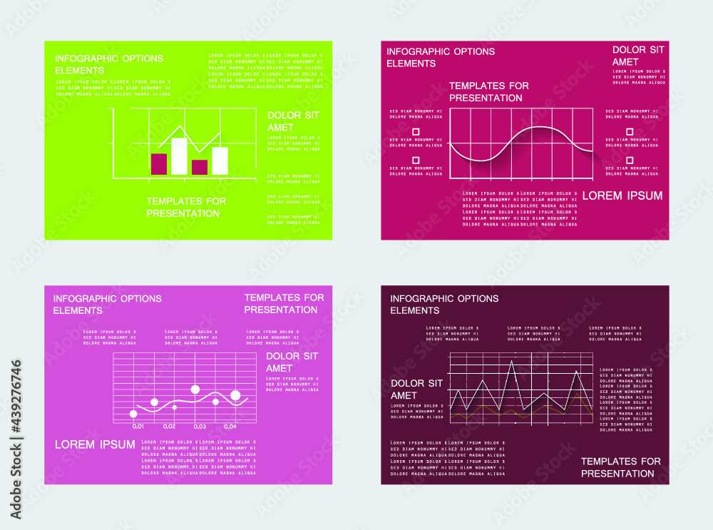 Brochures for business reports, cover layout and infographics Brochures for business reports, cover layout and infographics