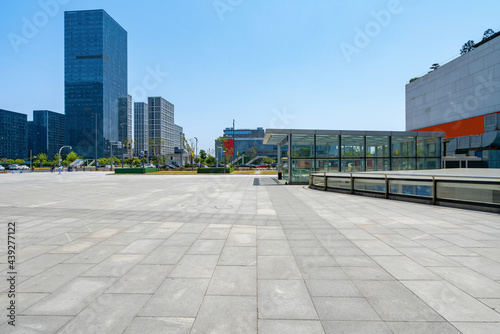 Financial center square and office building in Ningbo, China