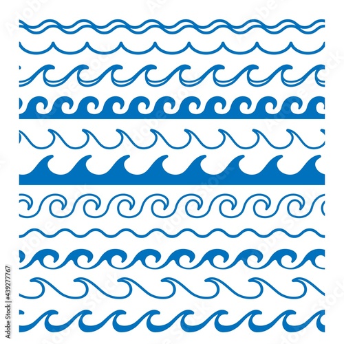 Waves borders clipart