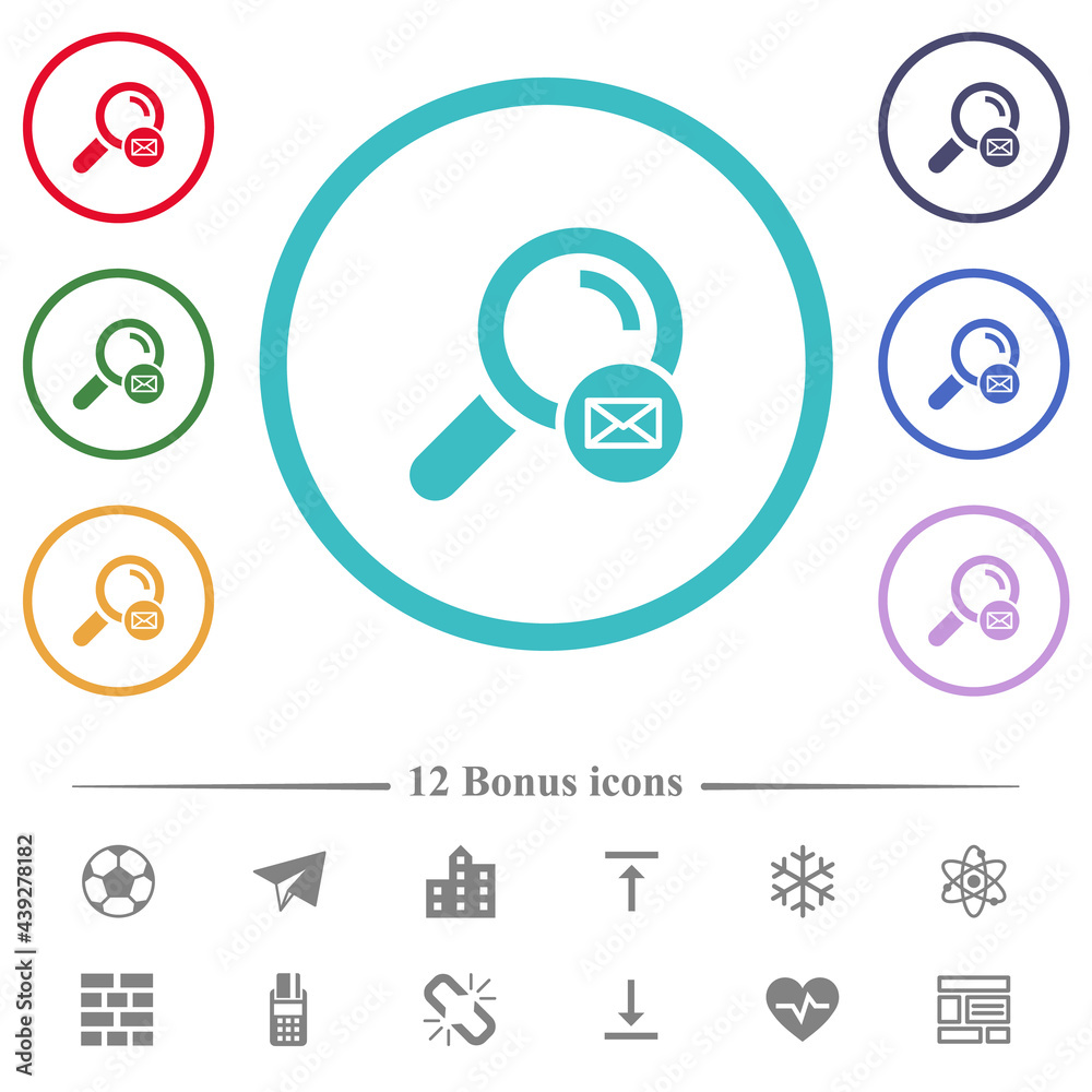 Search address flat color icons in circle shape outlines Search address flat color icons in circle shape outlines