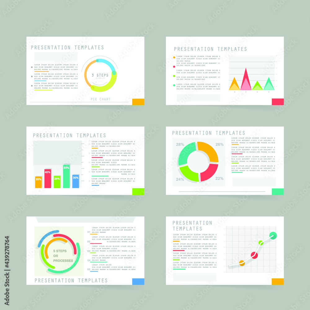 Elements for business data visualization, Modern infographic des