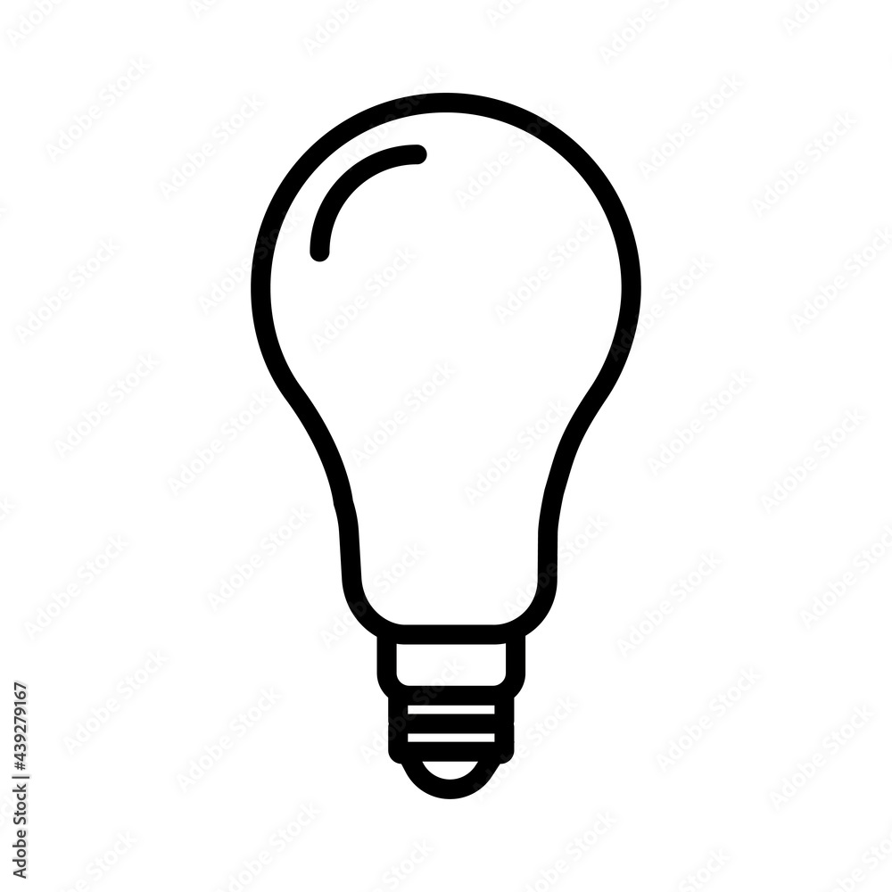 Bubl icon.Vector Illustration, isolated on the white background. Idea concept with light bulb in flat style. Bubl icon.Vector Illustration, isolated on the white background. Idea concept with light bulb in flat style.