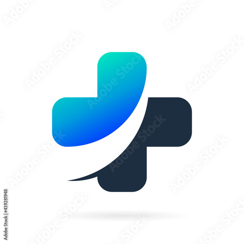 road plus logo design template