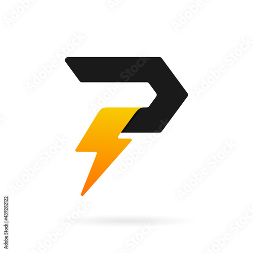 letter p power logo
