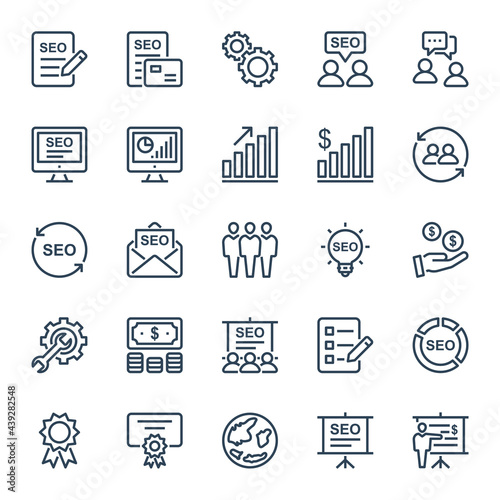 Outline icons for SEO & Web.