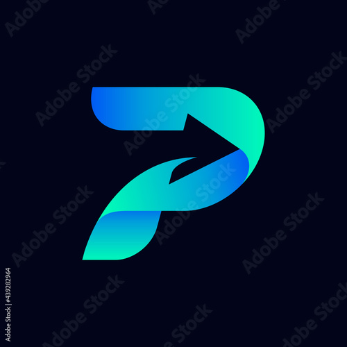 p aviation arrow logo symbol