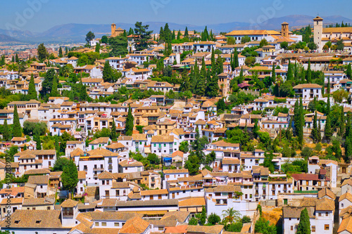 Albaicín Neighborhood from La Alhambra, UNESCO World Heritage Site, Granada, Andalucía, Spain, Europe © Al Carrera