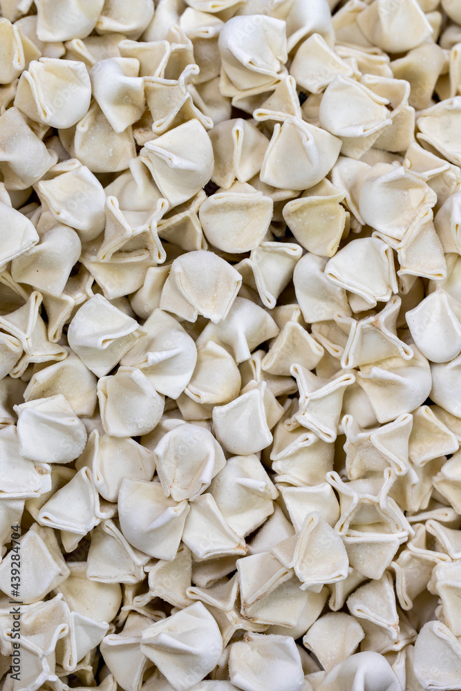 Close-up uncooked ravioli. Ravioli as background texture Close-up uncooked ravioli. Ravioli as background texture