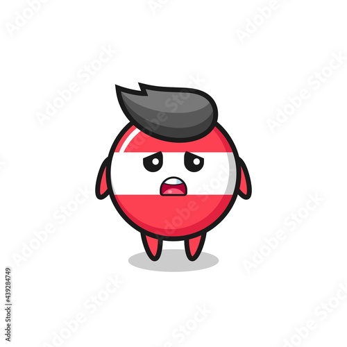 Wallpaper Mural disappointed expression of the austria flag badge cartoon Torontodigital.ca