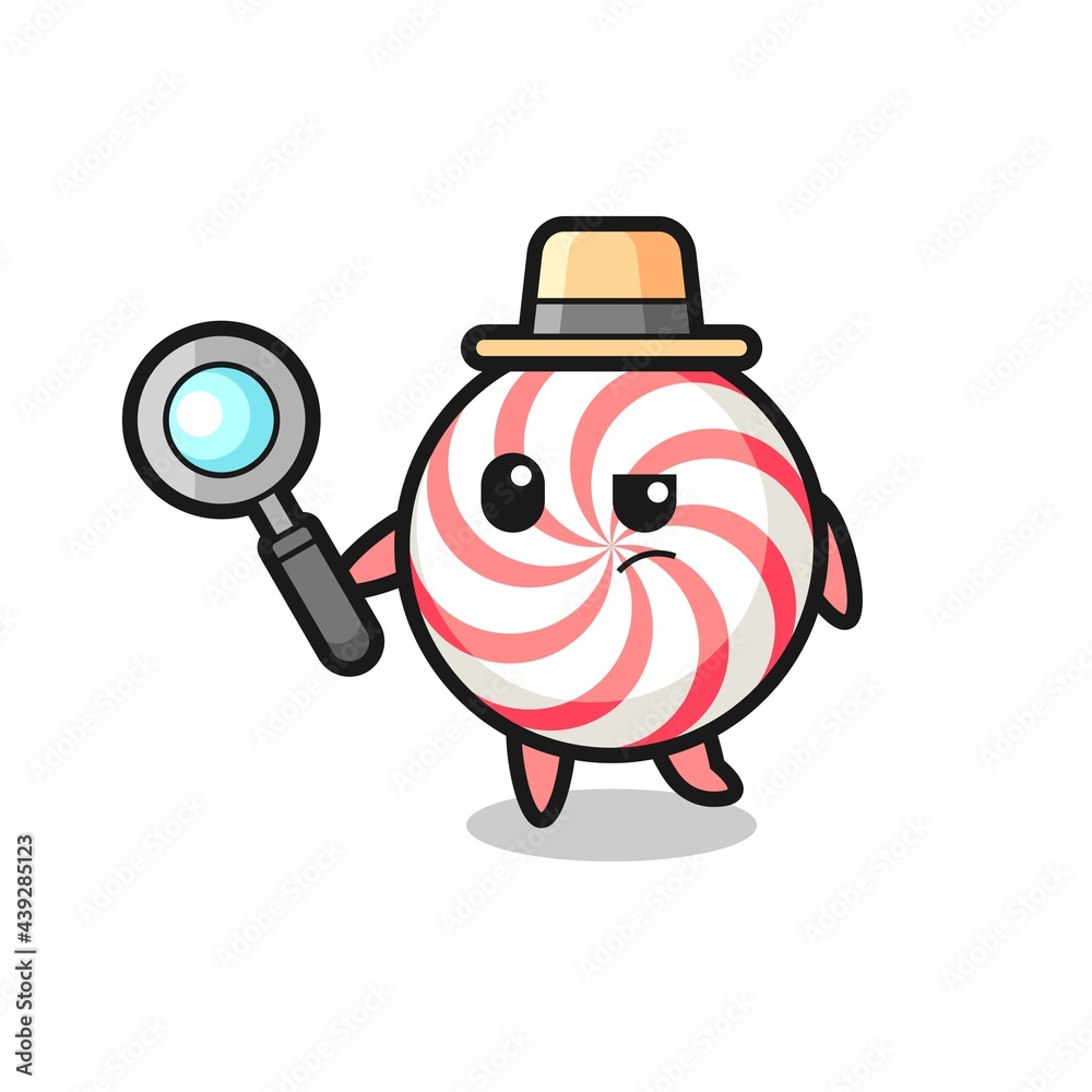 candy detective character is analyzing a case candy detective character is analyzing a case