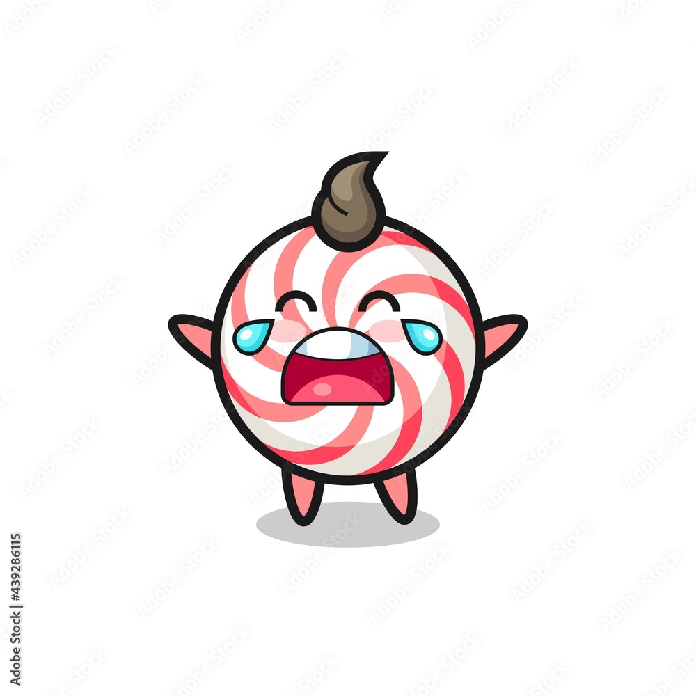 the illustration of crying candy cute baby the illustration of crying candy cute baby