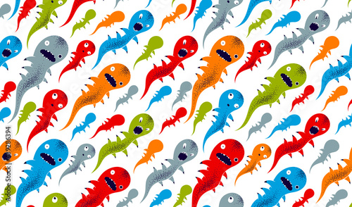 Scary horror monsters seaml...