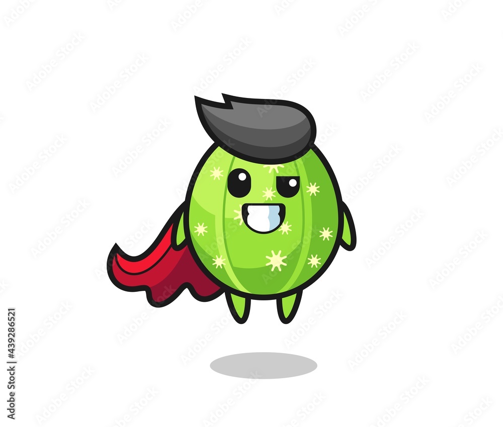 the cute cactus character as a flying superhero the cute cactus character as a flying superhero