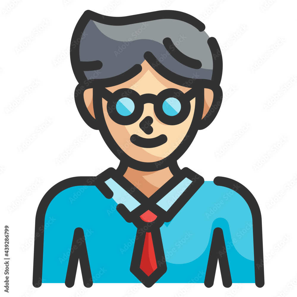 man fill outline icon