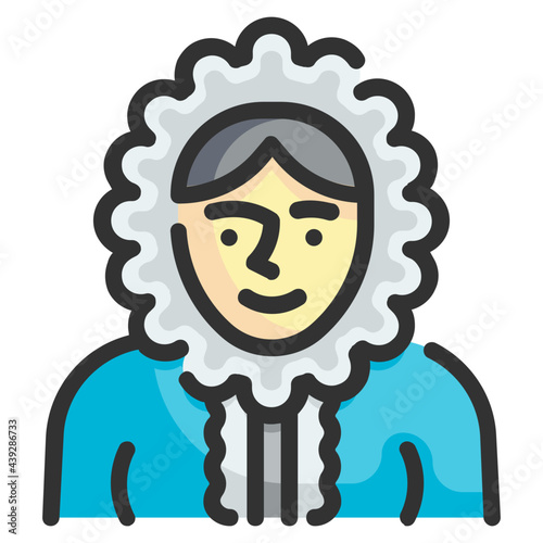 eskimo fill outline icon