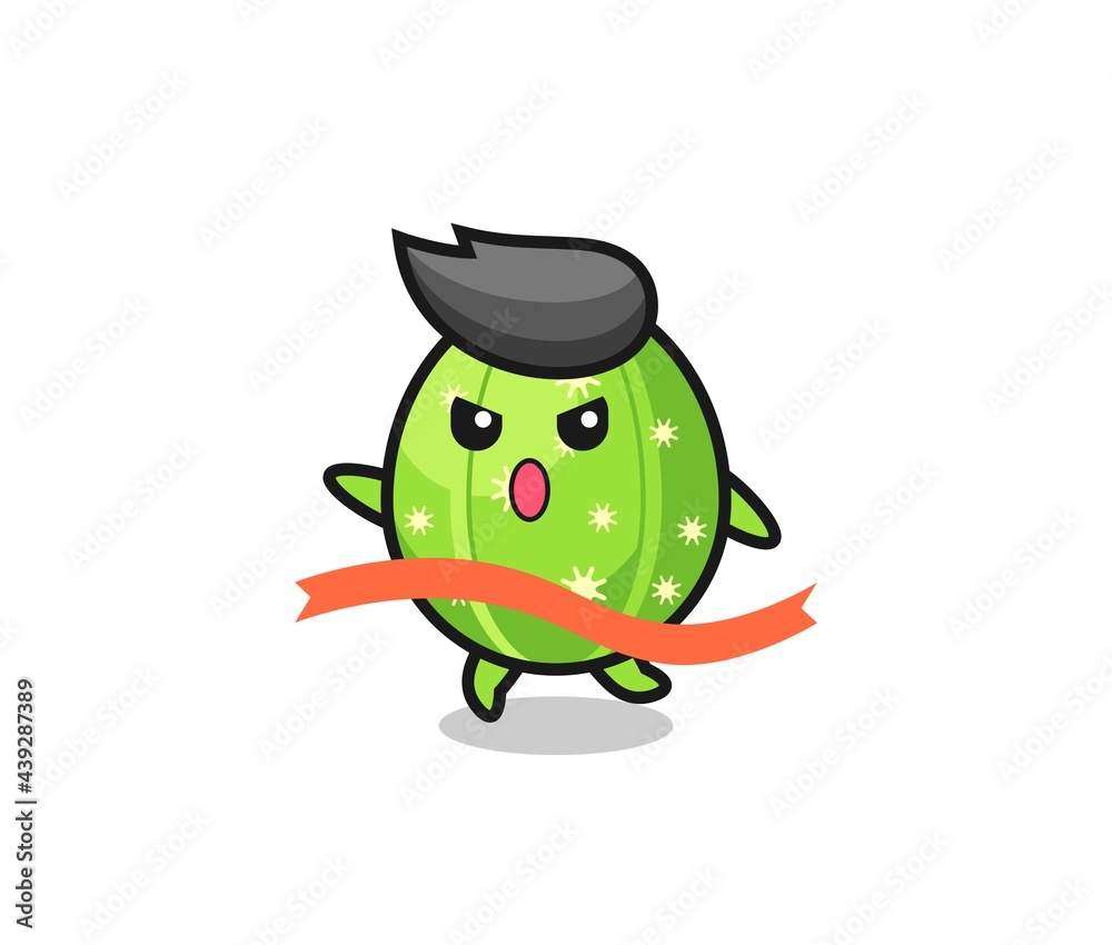 cute cactus illustration is reaching the finish cute cactus illustration is reaching the finish