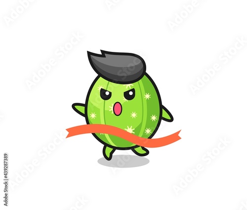 cute cactus illustration is reaching the finish