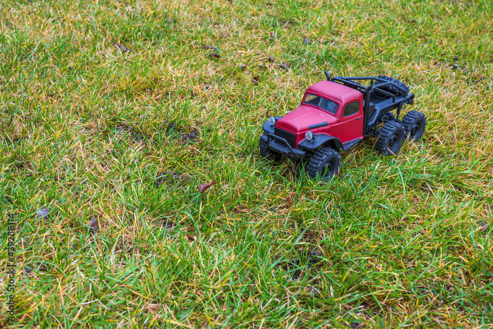 Beautiful view of RC model car. Free time Children and adults concept. Sweden. Beautiful view of RC model car. Free time Children and adults concept. Sweden.