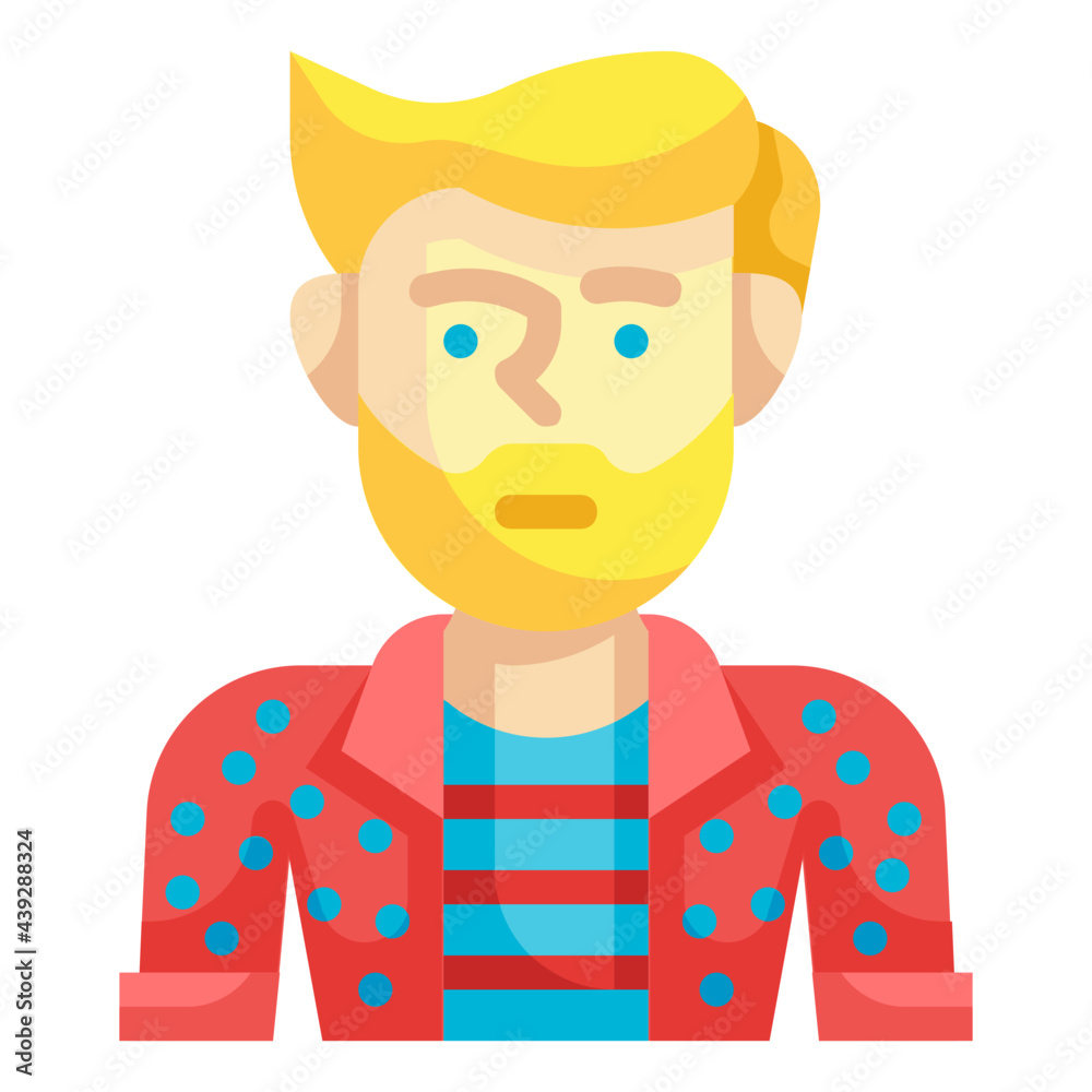 hipster flat icon hipster flat icon
