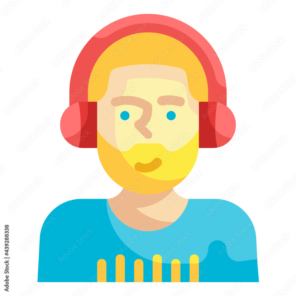 headphone flat icon