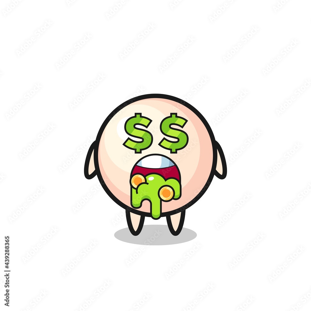 pearl character with an expression of crazy about money pearl character with an expression of crazy about money