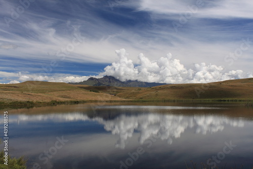 Kamberg, Berg, Drakensberg, KwaZulu Natal, South Africa, berg lake and mountains, Dondini (ID: 439288575)