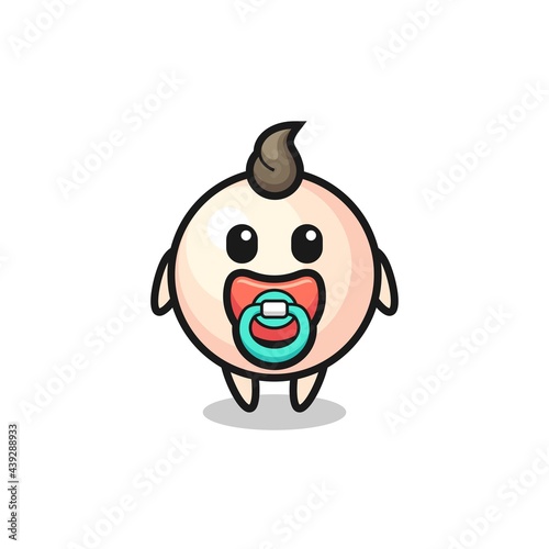 baby pearl cartoon character with pacifier