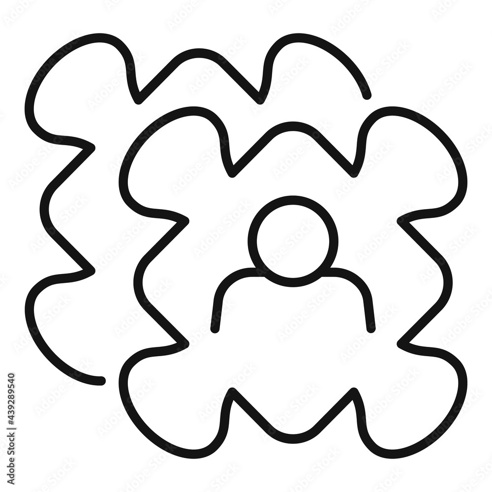 Psychological analysis icon, outline style Psychological analysis icon, outline style