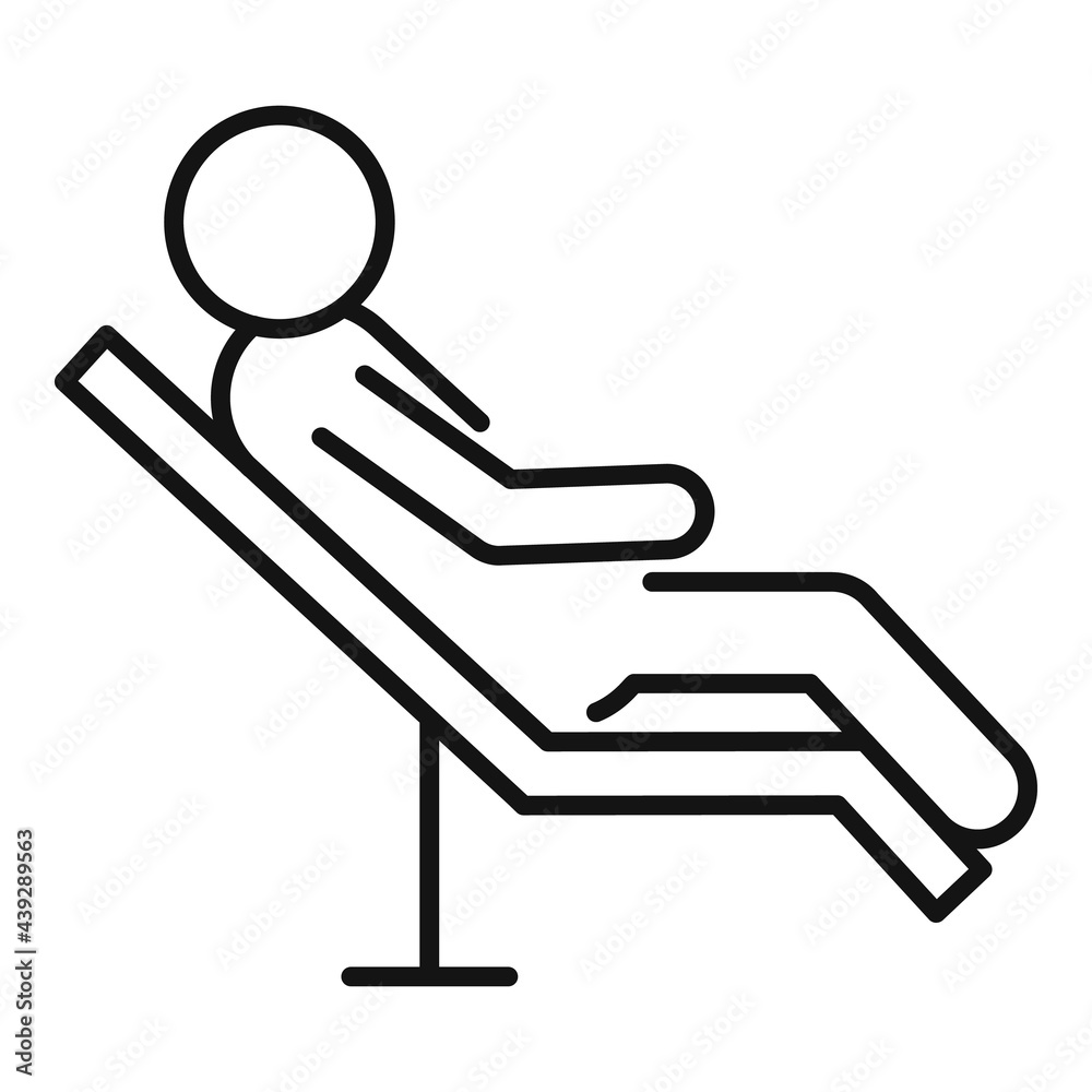 Patient with psychologist icon, outline style Patient with psychologist icon, outline style