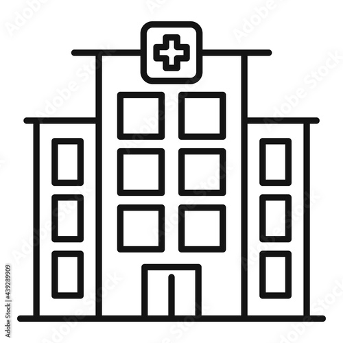 Psychological clinic icon, outline style