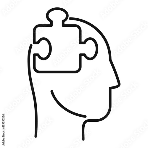 Psychological process icon, outline style