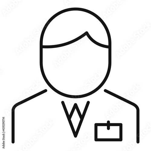 Doctor of psychotherapy icon, outline style