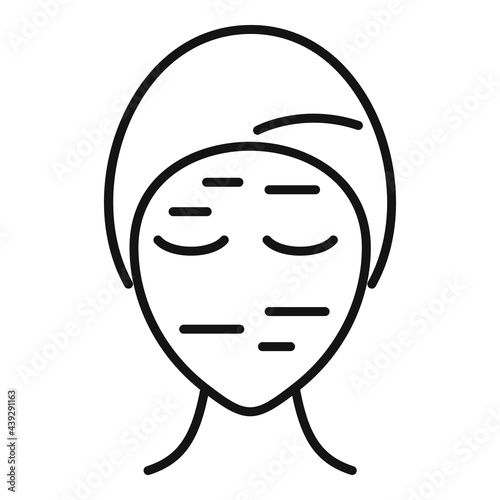 Wrinkles on face icon, outline style