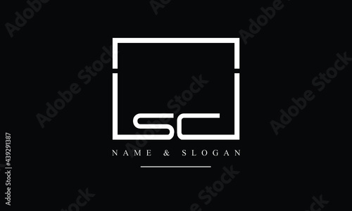 SC, CS, S, C abstract letters logo monogram