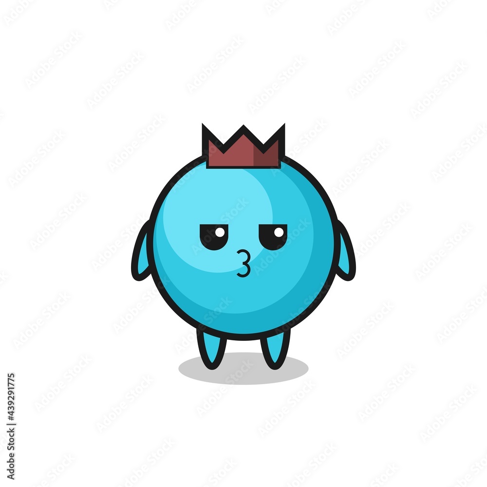 the bored expression of cute blueberry characters the bored expression of cute blueberry characters