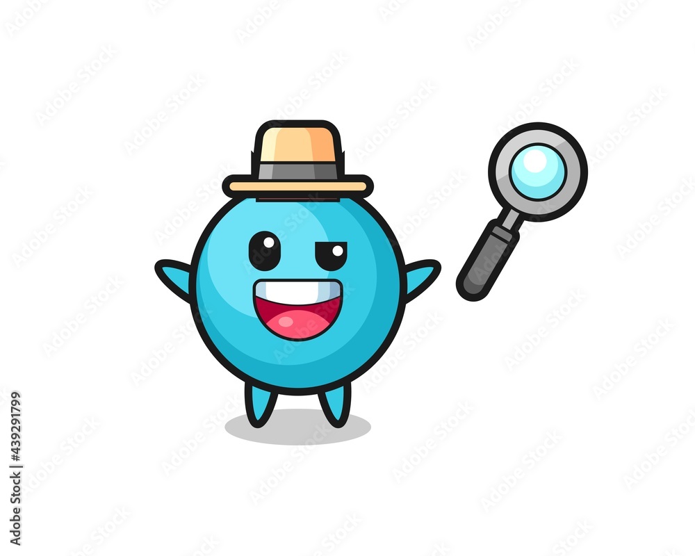 illustration of the blueberry mascot as a detective who manages to solve a case