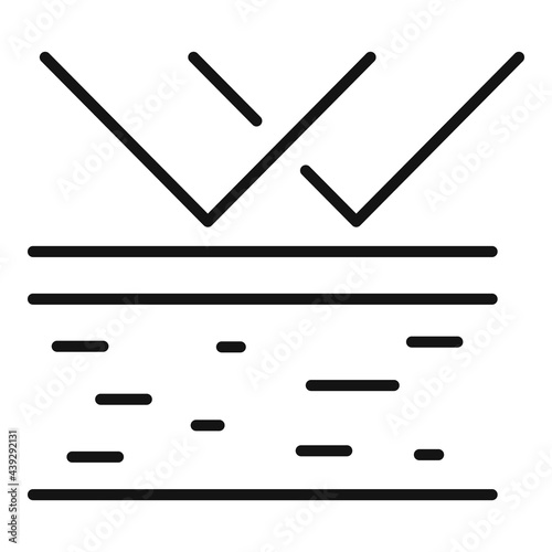 Destruction of skin icon, outline style