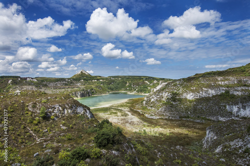 Disused clay pits in St Austell, Cornwall  photo